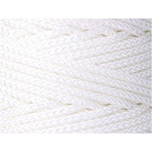 Cordón Trenzado Poliéster Granete Blanco, Calibre 6 mm x 200 m EDM