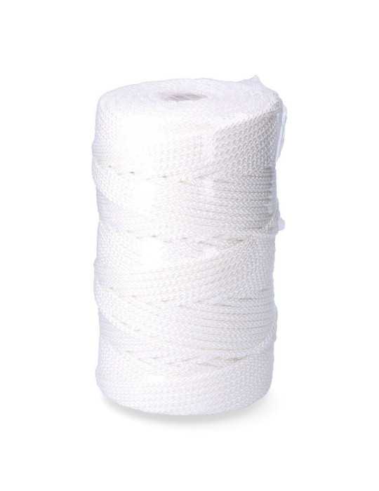 Cordón Trenzado Poliéster Granete Blanco, Calibre 6 mm x 200 m EDM
