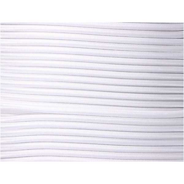 Cuerda de Goma Elástica Blanca Poliéster Calibre 6 mm x 200 m EDM