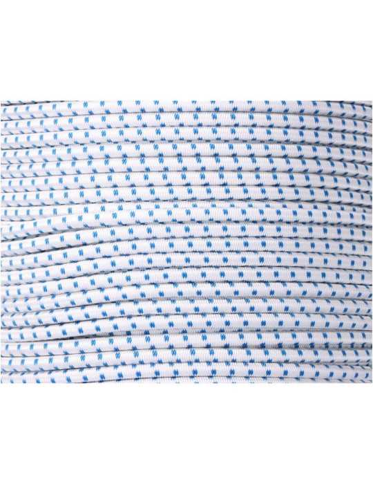 Cuerda de Goma Elástica Blanca / Azul Poliéster Calibre 8 mm x 200 m EDM