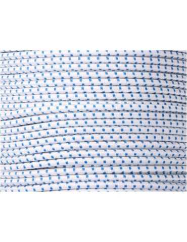 Cuerda de Goma Elástica Blanca / Azul Poliéster Calibre 10 mm x 100 m EDM 2