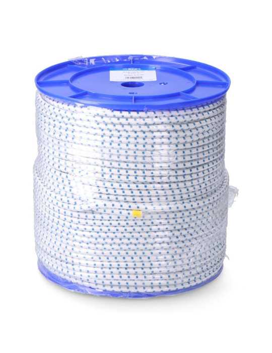 Cuerda de Goma Elástica Blanca / Azul Poliéster Calibre 10 mm x 100 m EDM