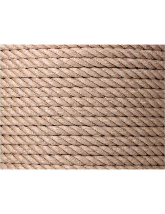 Cuerda Yute Natural 3 Cabos Calibre 12 mm x 100 m EDM