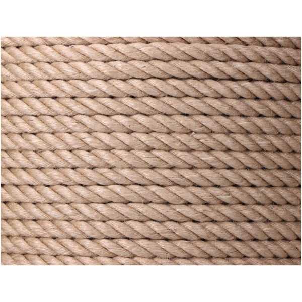 Cuerda Yute Natural 3 Cabos Calibre 16 mm x 100 m EDM