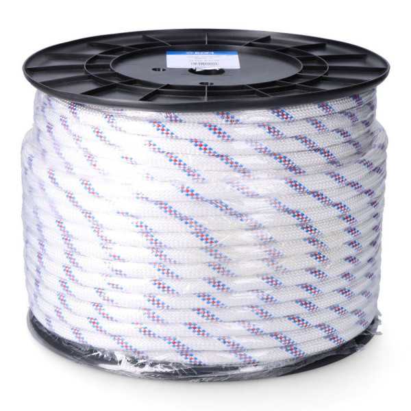 Cuerda Driza Trenzado Poliéster Blanco Distintivo, Calibre 16 mm x 100 m EDM