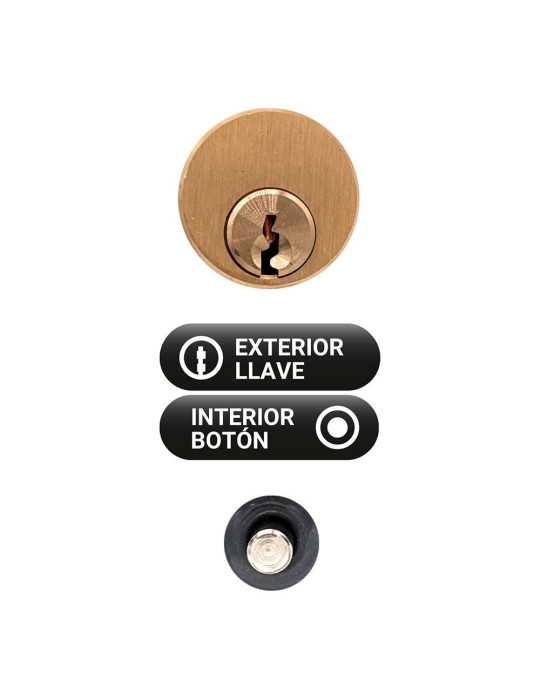 Cerrojo, Seguridad, Sobreponer, Modelo CRR06, de Acero con Acabado Gris, 105B/50 mm, con 3 Llaves Serrata MICEL