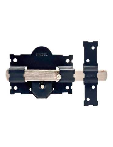 Cerrojo, Seguridad, Sobreponer, Modelo CRR06, de Acero con Acabado Gris, 105B/70 mm, con 3 Llaves Serrata MICEL 2