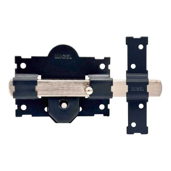Cerrojo, Seguridad, Sobreponer, Modelo CRR06, de Acero con Acabado Gris, 105B/70 mm, con 3 Llaves Serrata MICEL