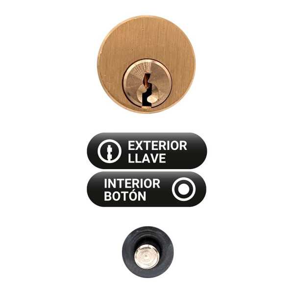 Cerrojo, Seguridad, Sobreponer, Modelo CRR06, de Acero con Acabado Gris, 105B/70 mm, con 3 Llaves Serrata MICEL