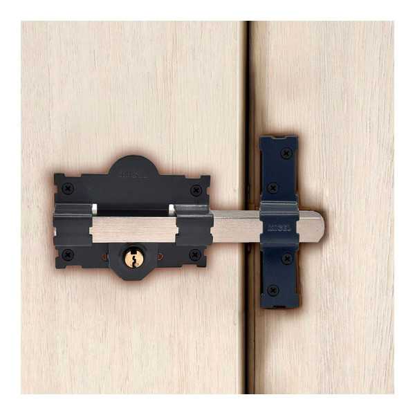 Cerrojo, Seguridad, Sobreponer, Modelo CRR07, de Acero con Acabado Gris, 105L/70 mm, con 3 Llaves Serrata MICEL