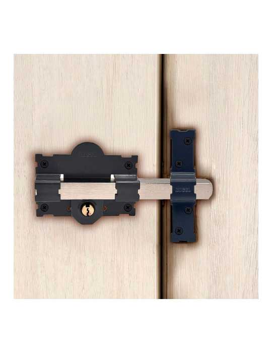 Cerrojo, Seguridad, Sobreponer, Modelo CRR07, de Acero con Acabado Gris, 105L/70 mm, con 3 Llaves Serrata MICEL