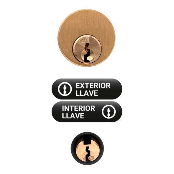 Cerrojo, Seguridad, Sobreponer, Modelo CRR07, de Acero con Acabado Gris, 105L/70 mm, con 3 Llaves Serrata MICEL