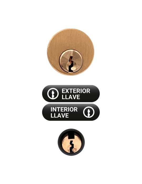 Cerrojo, Seguridad, Sobreponer, Modelo CRR07, de Acero con Acabado Gris, 105L/70 mm, con 3 Llaves Serrata MICEL