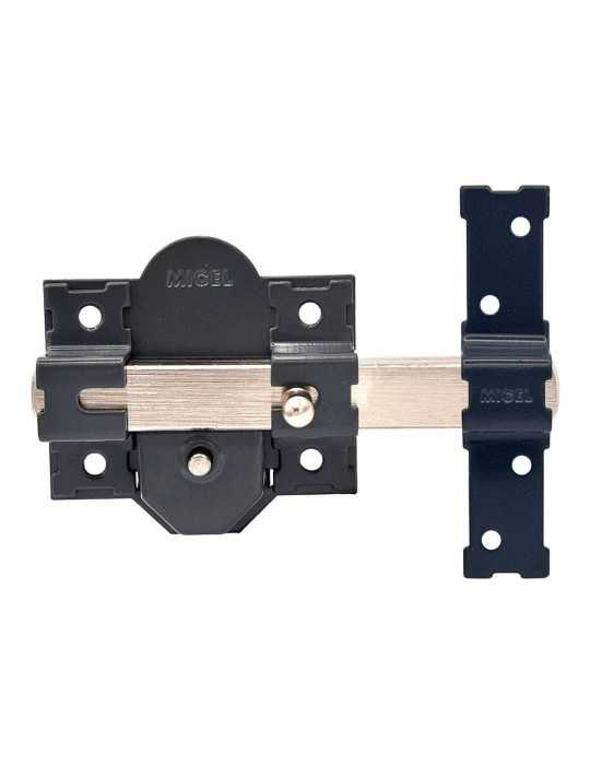 Cerrojo, Seguridad, Sobreponer, Modelo CRR08, de Acero con Acabado Gris, 86B/50 mm, con 3 Llaves Serrata MICEL