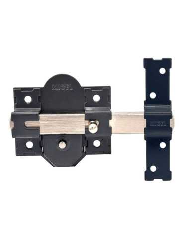 Cerrojo, Seguridad, Sobreponer, Modelo CRR08, de Acero con Acabado Gris, 86B/70 mm, con 3 Llaves Serrata MICEL 2