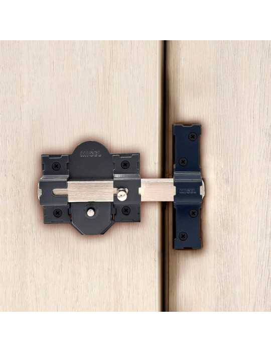 Cerrojo, Seguridad, Sobreponer, Modelo CRR08, de Acero con Acabado Gris, 86B/70 mm, con 3 Llaves Serrata MICEL