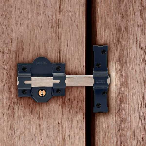 Cerrojo, Seguridad, Sobreponer, Modelo CRR09, de Acero con Acabado Gris, 86L/50 mm, con 3 Llaves Serrata MICEL
