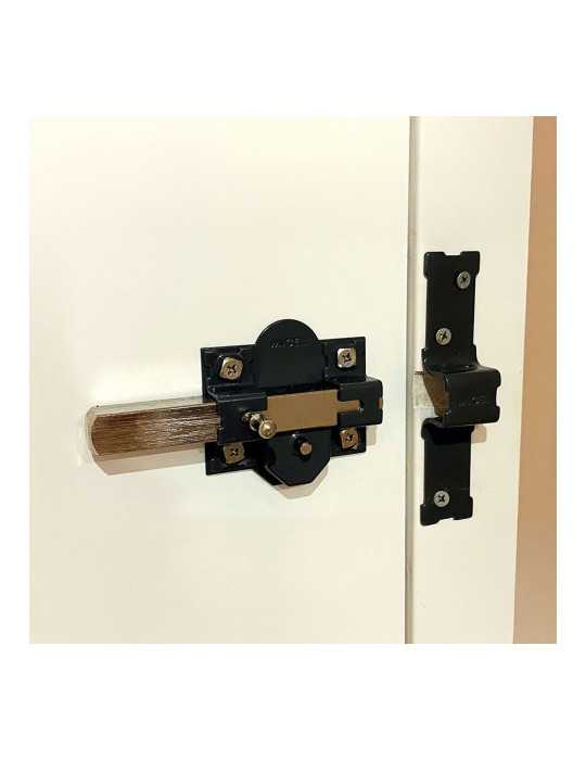 Cerrojo, Seguridad, Sobreponer, Modelo CRR10, de Acero con Acabado Gris, 86B/50 mm, con 5 Llaves y Cadenilla MICEL