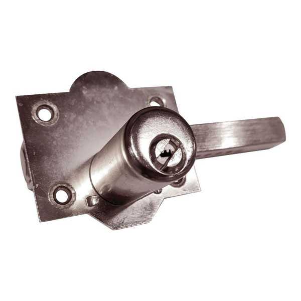 Cerrojo, Seguridad, Sobreponer, Modelo CRR11, de Acero con Acabado Níquel, 86L/50 mm, con 5 Llaves y Cadenilla MICEL