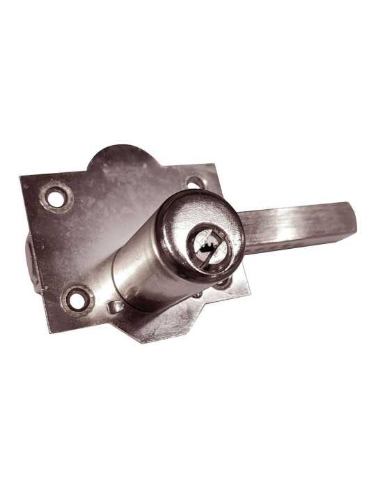 Cerrojo, Seguridad, Sobreponer, Modelo CRR11, de Acero con Acabado Níquel, 86L/50 mm, con 5 Llaves y Cadenilla MICEL