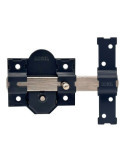 Cerrojo, Seguridad, Sobreponer, Modelo CRR12, de Acero con Acabado Gris, 86B/50 mm, con 3 Llaves Serrata MICEL
