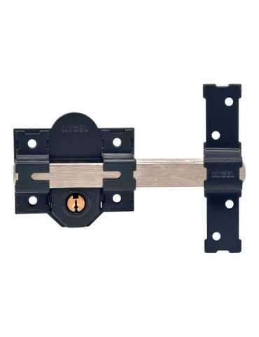 Cerrojo, Seguridad, Sobreponer, Modelo CRR13, de Acero con Acabado Gris, 86L/50 mm, con 3 Llaves Serrata MICEL