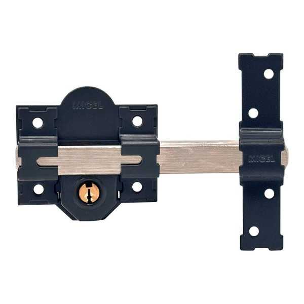 Cerrojo, Seguridad, Sobreponer, Modelo CRR13, de Acero con Acabado Gris, 86L/50 mm, con 3 Llaves Serrata MICEL