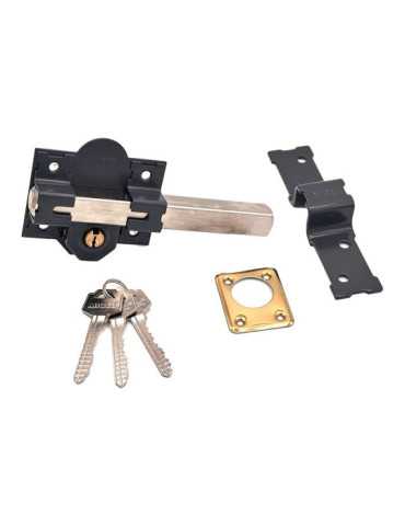 Cerrojo, Seguridad, Sobreponer, Modelo CRR13, de Acero con Acabado Gris, 86L/50 mm, con 3 Llaves Serrata MICEL 2