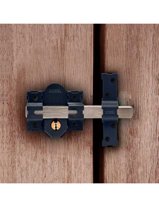 Cerrojo, Seguridad, Sobreponer, Modelo CRR13, de Acero con Acabado Gris, 86L/50 mm, con 3 Llaves Serrata MICEL
