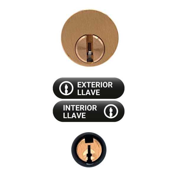 Cerrojo, Seguridad, Sobreponer, Modelo CRR13, de Acero con Acabado Gris, 86L/50 mm, con 3 Llaves Serrata MICEL