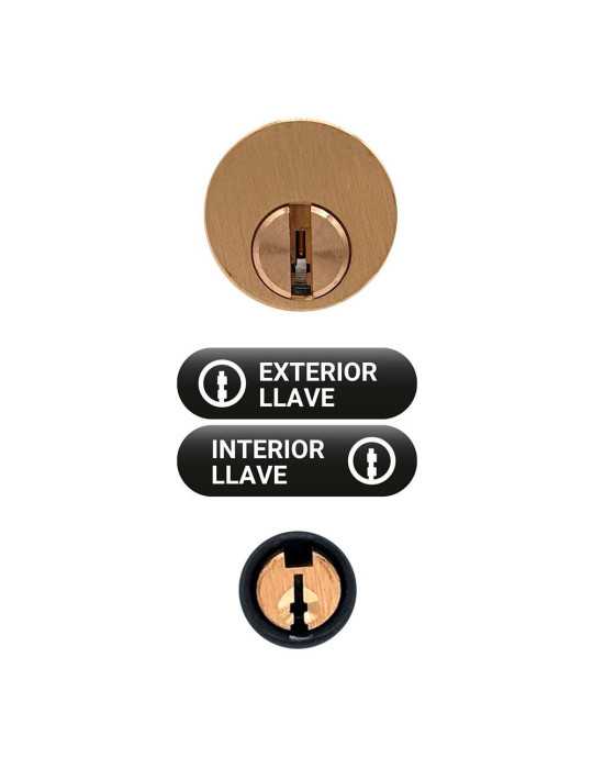 Cerrojo, Seguridad, Sobreponer, Modelo CRR13, de Acero con Acabado Gris, 86L/50 mm, con 3 Llaves Serrata MICEL