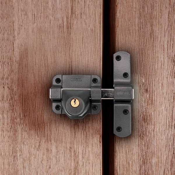 Cerrojo, Seguridad, Sobreponer, Modelo CRR14, de Acero con Acabado Gris, 86L/50 mm, con 3 Llaves Serrata MICEL