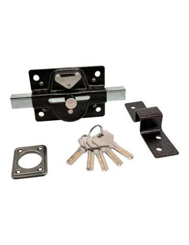 Cerrojo, Seguridad, Sobreponer, Modelo CRR02, de Acero con Acabado Marrón MICEL