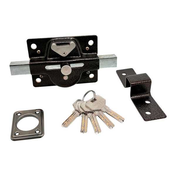 Cerrojo, Seguridad, Sobreponer, Modelo CRR02, de Acero con Acabado Marrón MICEL
