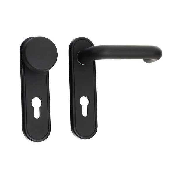 Juego Placas, Cortafuego, Modelo 1.07070.24.0, con Pomo Fijo, Manilla y Agujero Cilindro Ø72 mm CISA