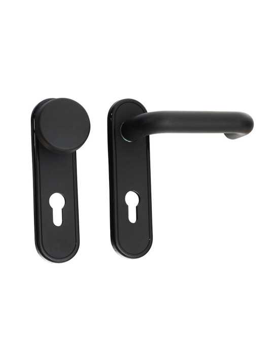 Juego Placas, Cortafuego, Modelo 1.07070.24.0, con Pomo Fijo, Manilla y Agujero Cilindro Ø72 mm CISA