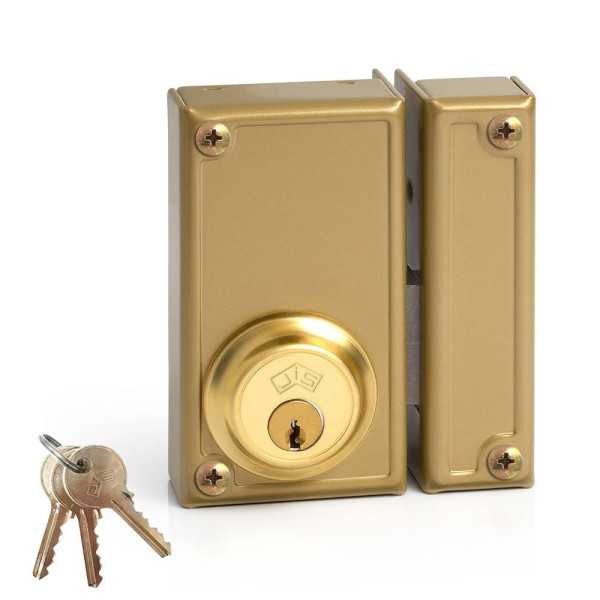 Cerradura, Sobreponer, Modelo 33-6D, Solo Llave, Caja 60 mm, Cilindro 52 mm, Mano Derecha JIS