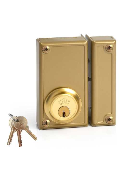 Cerradura, Sobreponer, Modelo 33-6D, Solo Llave, Caja 60 mm, Cilindro 52 mm, Mano Derecha JIS