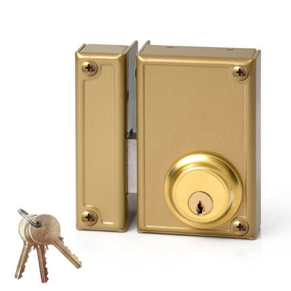 Cerradura, Sobreponer, Modelo 33-7I, Solo Llave, Caja 70 mm, Cilindro 52 mm, Mano Izquierda JIS