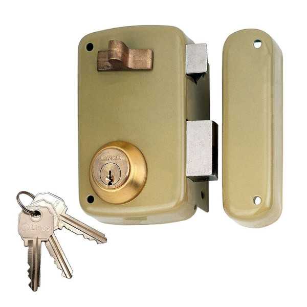 Cerradura, Sobreponer, Modelo 95056AHE60D, con Cilindro 5056A, Entrada 60 mm, Mano Derecha LINCE