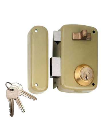 Cerradura, Sobreponer, Modelo 95056AHE70I, con Cilindro 5056A, Entrada 70 mm, Mano Izquierda LINCE
