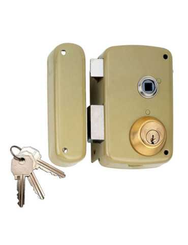 Cerradura, Sobreponer, Modelo 95056BHE70I, con Cilindro 5056B, Entrada 70 mm, Mano Izquierda LINCE