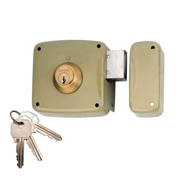 Cerradura, Sobreponer, Modelo 95124AHE10D, con Cilindro 5124A, Entrada 100 mm, Mano Derecha LINCE