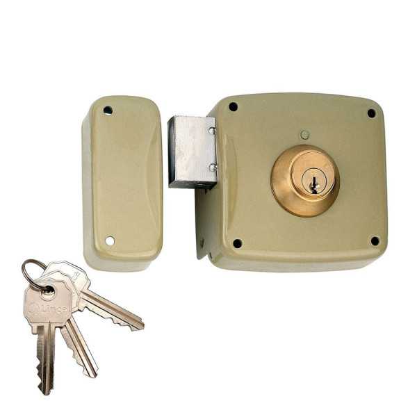 Cerradura, Sobreponer, Modelo 95124AHE08I, con Cilindro 5124A, Entrada 80 mm, Mano Izquierda LINCE