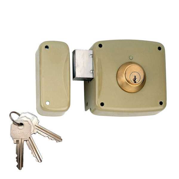 Cerradura, Sobreponer, Modelo 95124AHE10I, con Cilindro 5124A, Entrada 100 mm, Mano Izquierda LINCE