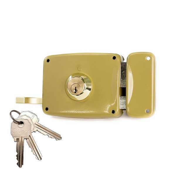 Cerradura, Sobreponer, Modelo 95125AHE08D, con Cilindro 5125A, Entrada 80 mm, Mano Derecha LINCE