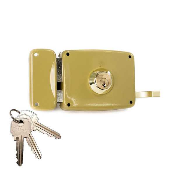 Cerradura, Sobreponer, Modelo 95125AHE12I, con Cilindro 5125A, Entrada 120 mm, Mano Izquierda LINCE