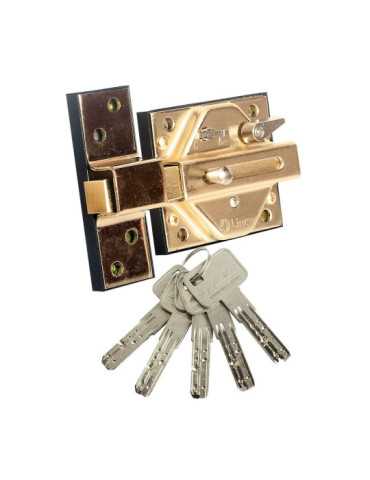 Cerrojo Alta Seguridad 7930R Acabado Hierro Latonado 97930RHL LINCE