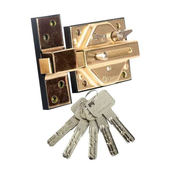 Cerrojo Alta Seguridad 7930R Acabado Hierro Latonado 97930RHL LINCE