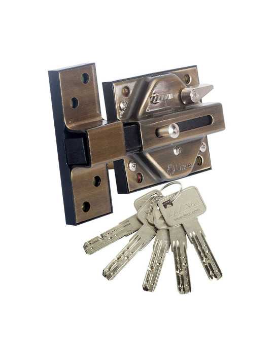 Cerrojo Alta Seguridad 7930R Acabado Bronce Ingles 97930RBI LINCE